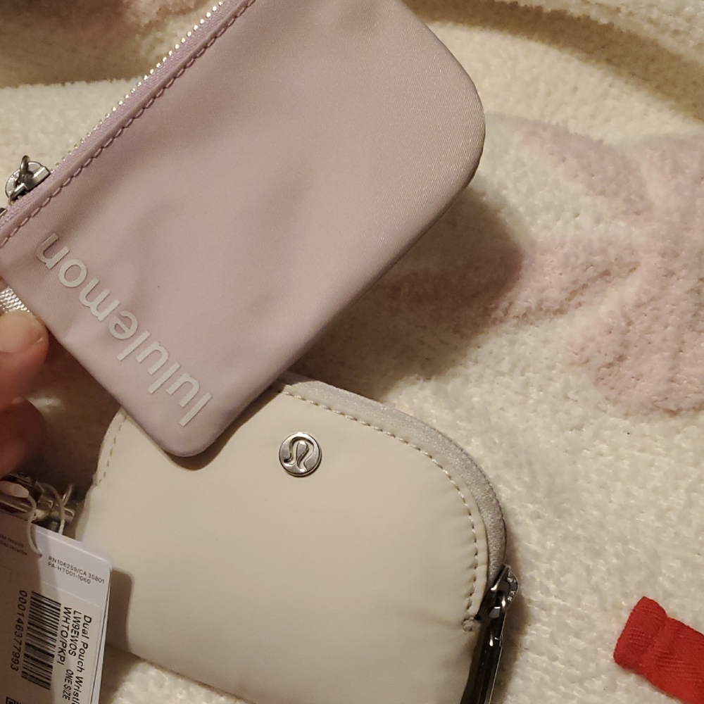 lululemon athletica Blush and Cream Cosmetic Pouch Duo